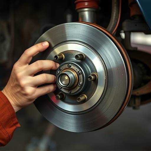 Brake disc replacement on a vintage Jaguar