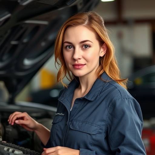Meet our lead mechanic, Emily Davies, performing diagnostics
